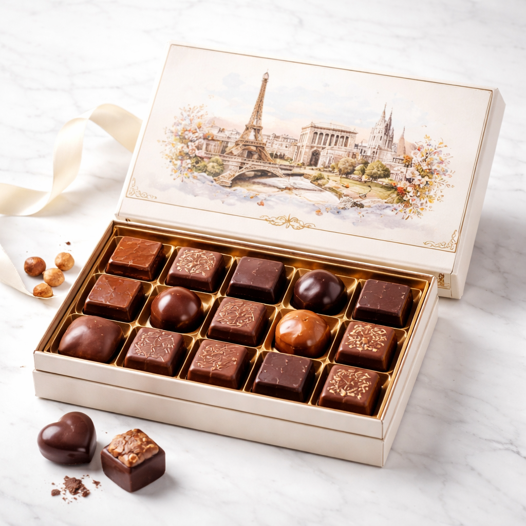 Boite de chocolats artisanaux parisiens assortis
