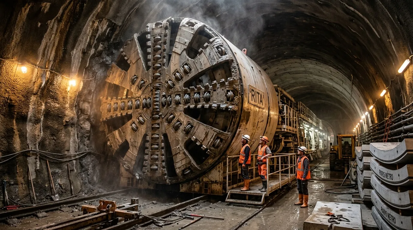 Grand Paris : le tunnelier Rita s'élance sous terre
