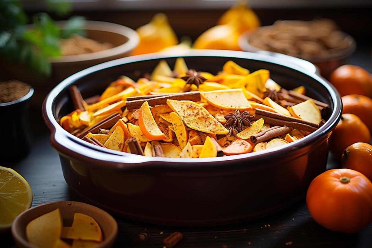 Adieu air confiné : Découvrez comment faire un pot-pourri naturel avec des écorces d'orange et de la cannelle