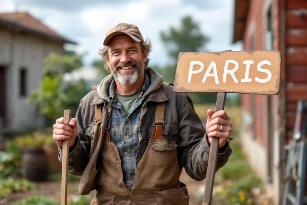 Un agriculteur d'Eure-et-Loir offre un panneau parisien à la Coordination rurale 47
