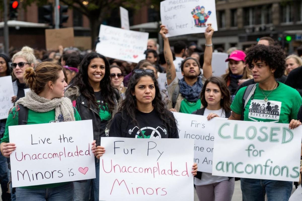 Manifestation à l'hôtel de ville de Paris pour la mise à l'abri des mineurs isolés : "nous ne quitterons pas