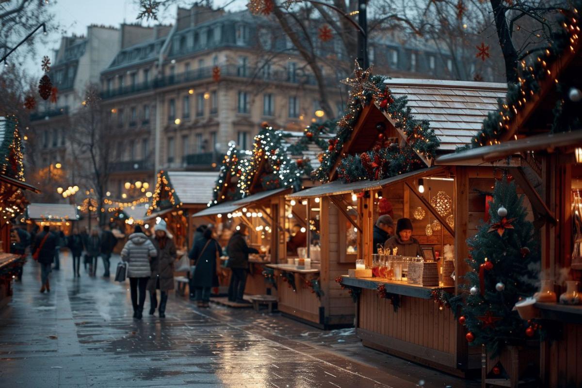 Marché de Noël sur le parvis de l'Hôtel de Ville de Paris : ambiance festive au cœur du 4e arrondissement