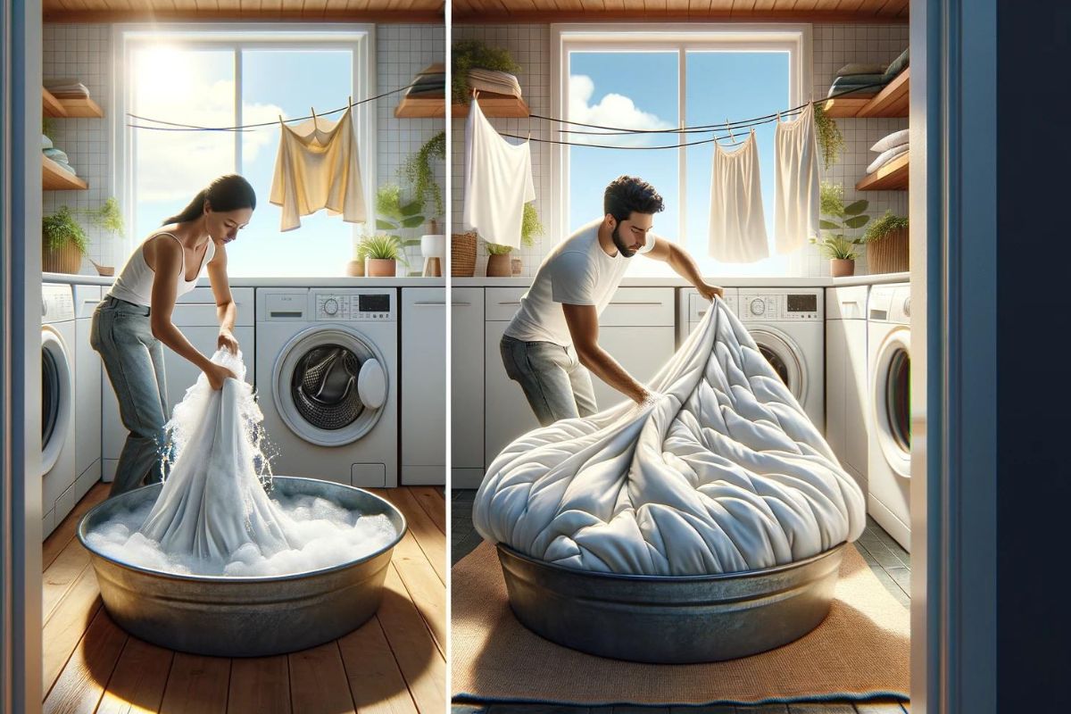 Oubliez la machine à laver! Découvrez les deux techniques infaillibles pour laver votre couette sans effort!